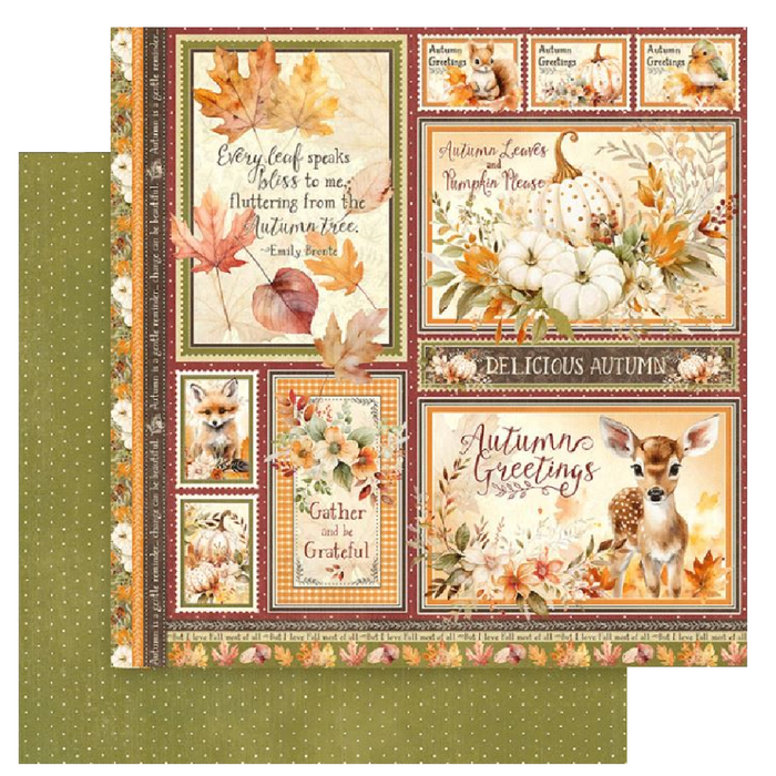 Graphic 45 Autumn Greetings 8" x 8" Collection Pack