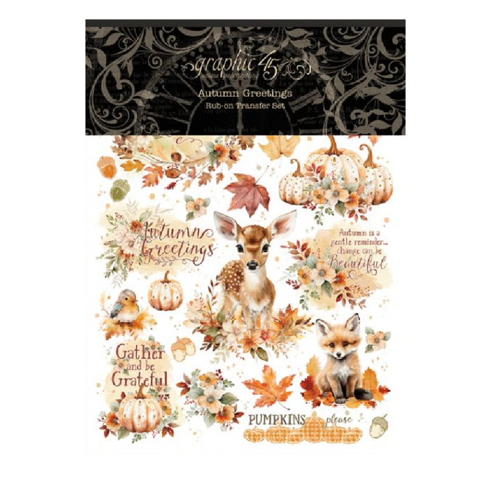 Graphic 45 Autumn Greetings Rub - On