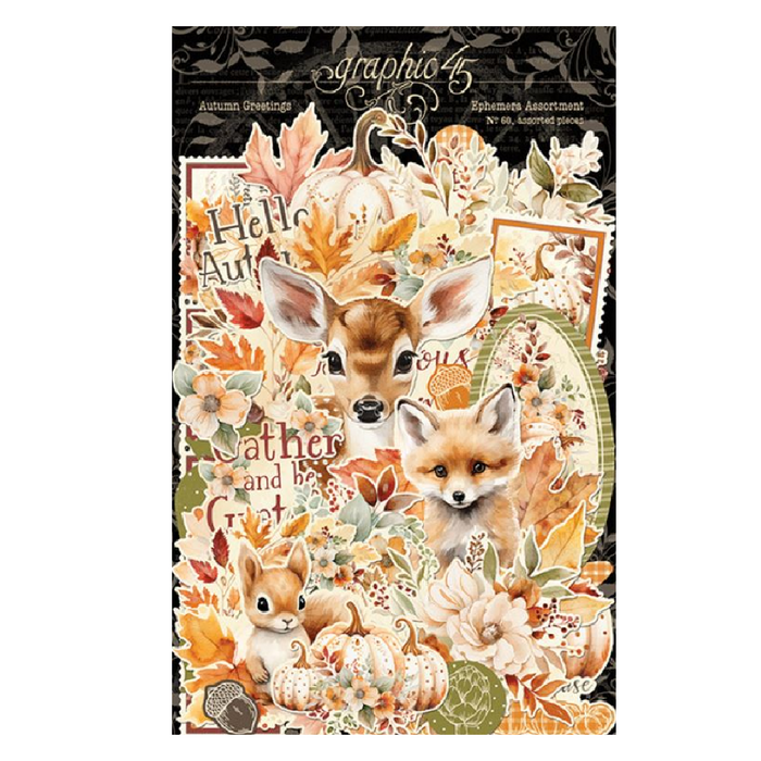 Graphic 45 Autumn Greetings Ephemera Set