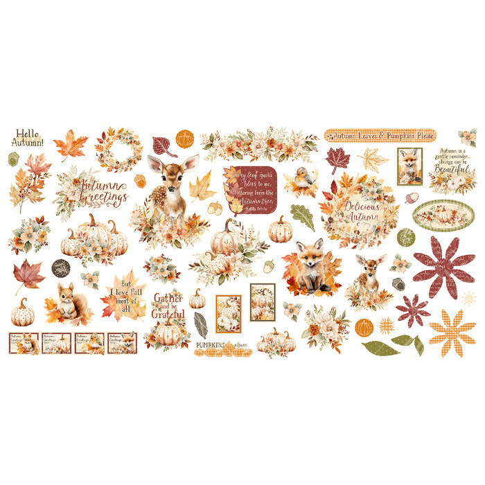 Graphic 45 Autumn Greetings Ephemera Set