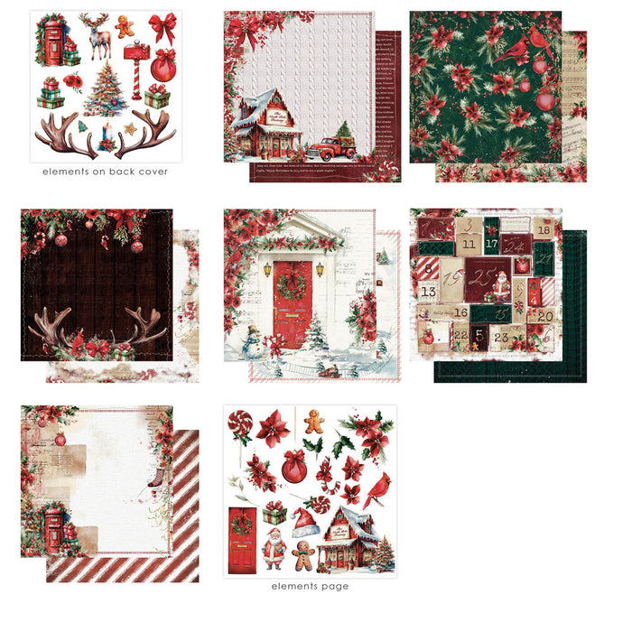 Prima Marketing From The North Pole 12" x 12" Paper Set