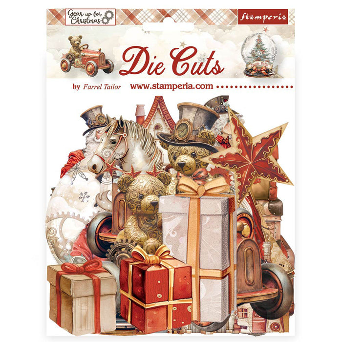 Stamperia Gear Up Christmas Assorted Die Cuts