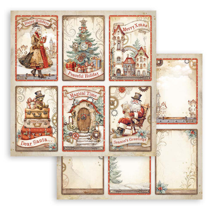 Stamperia Gear Up Christmas 8" x 8" Scrapbooking Paper Pad