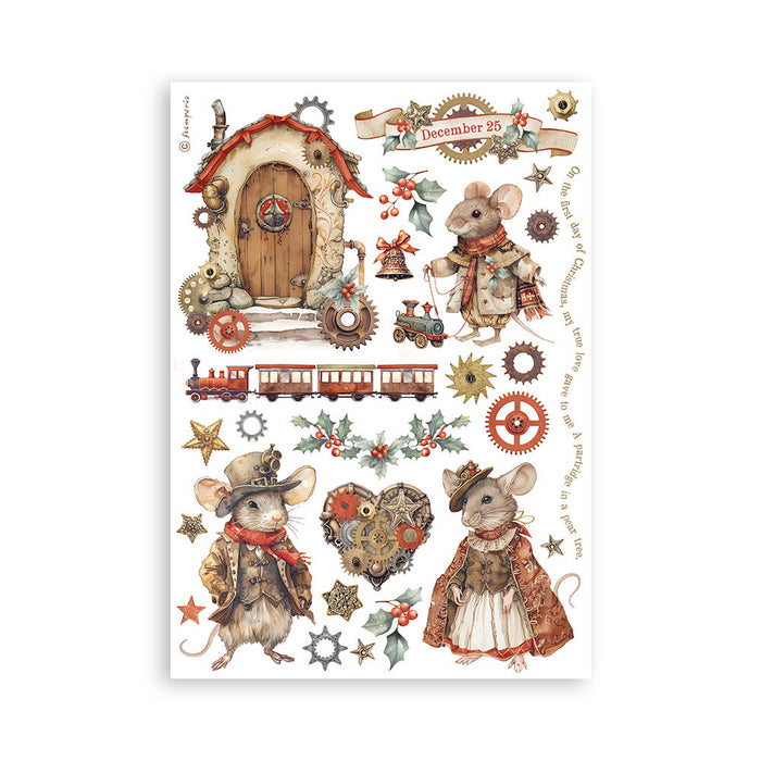 Stamperia Gear Up Christmas Washi Pad