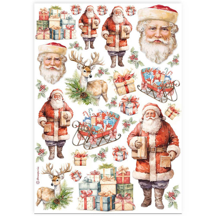 Stamperia Classic Christmas A4 Rice Paper Pack