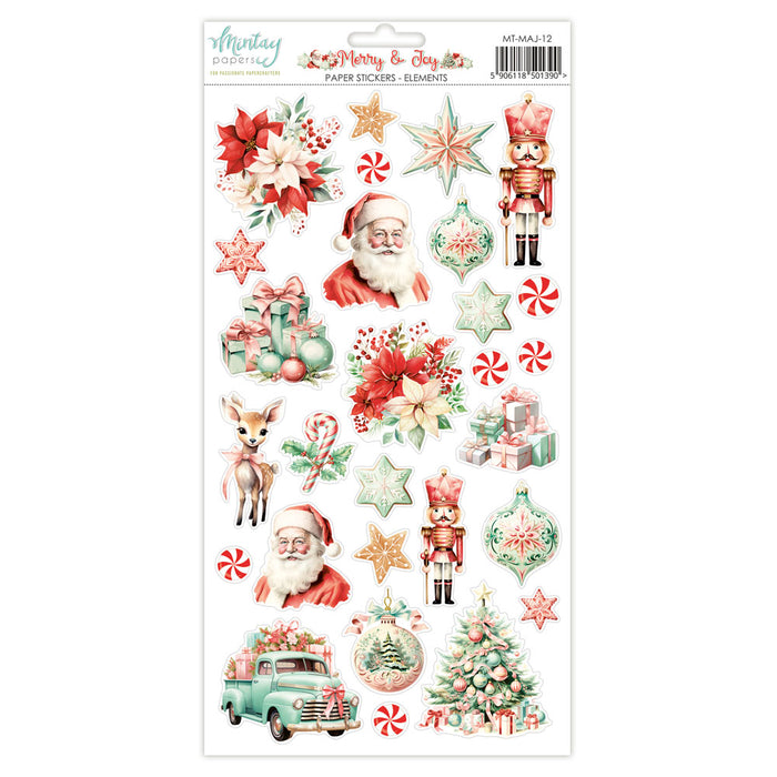 Mintay Merry & Joy 6" x"12 Paper Sticker