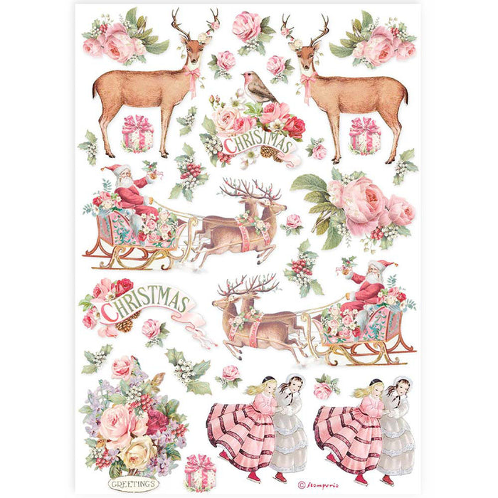 Stamperia Classic Christmas A4 Rice Paper Pack