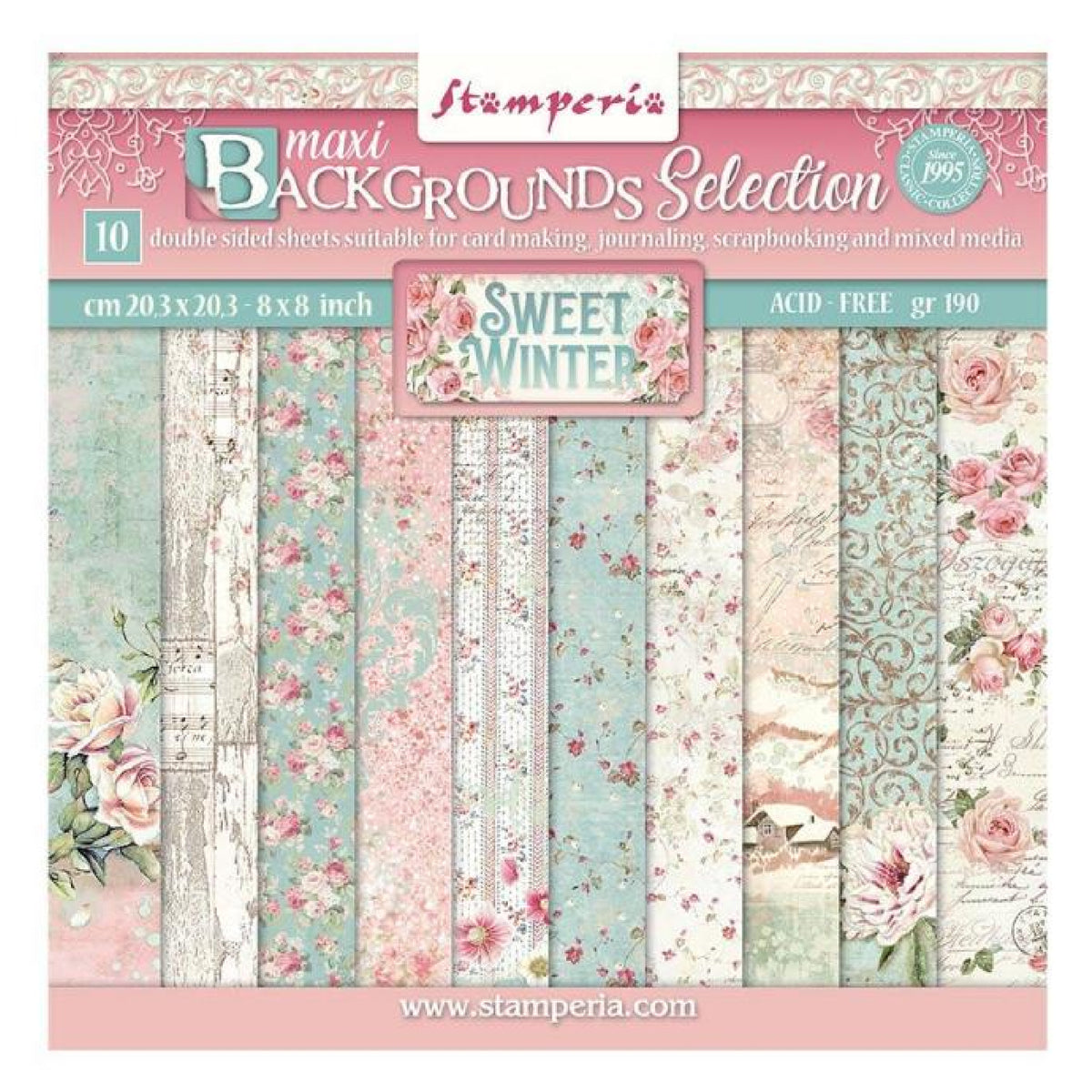 Stamperia, Scrapbooking Double Face Sheet - Winter Valley 6 Cards
