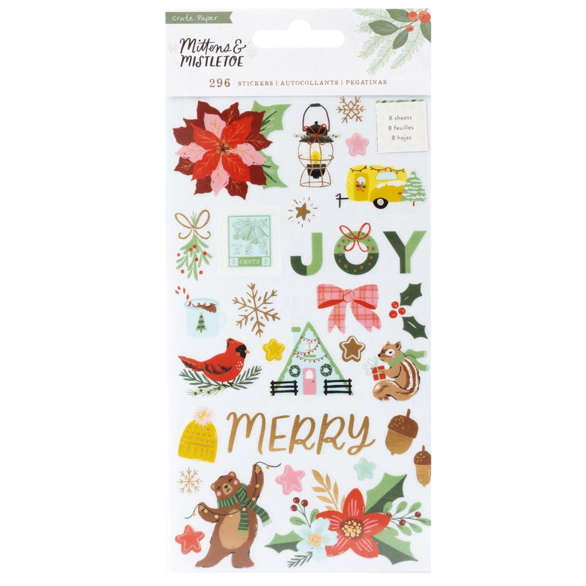 Crate Paper - Mittens and Mistletoe Collection - Christmas - 12 x 12