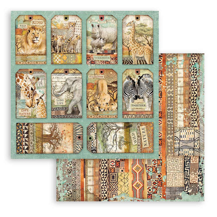 Stamperia Savana 8" x 8" Scrapbooking Paper Pad