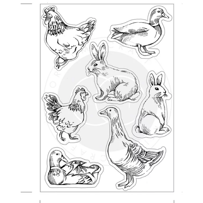 Craft Consortium Farm Meadow Clear Stamp