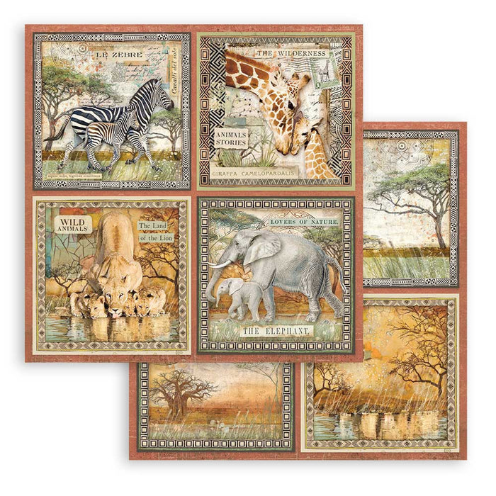 Stamperia Savana 8" x 8" Scrapbooking Paper Pad