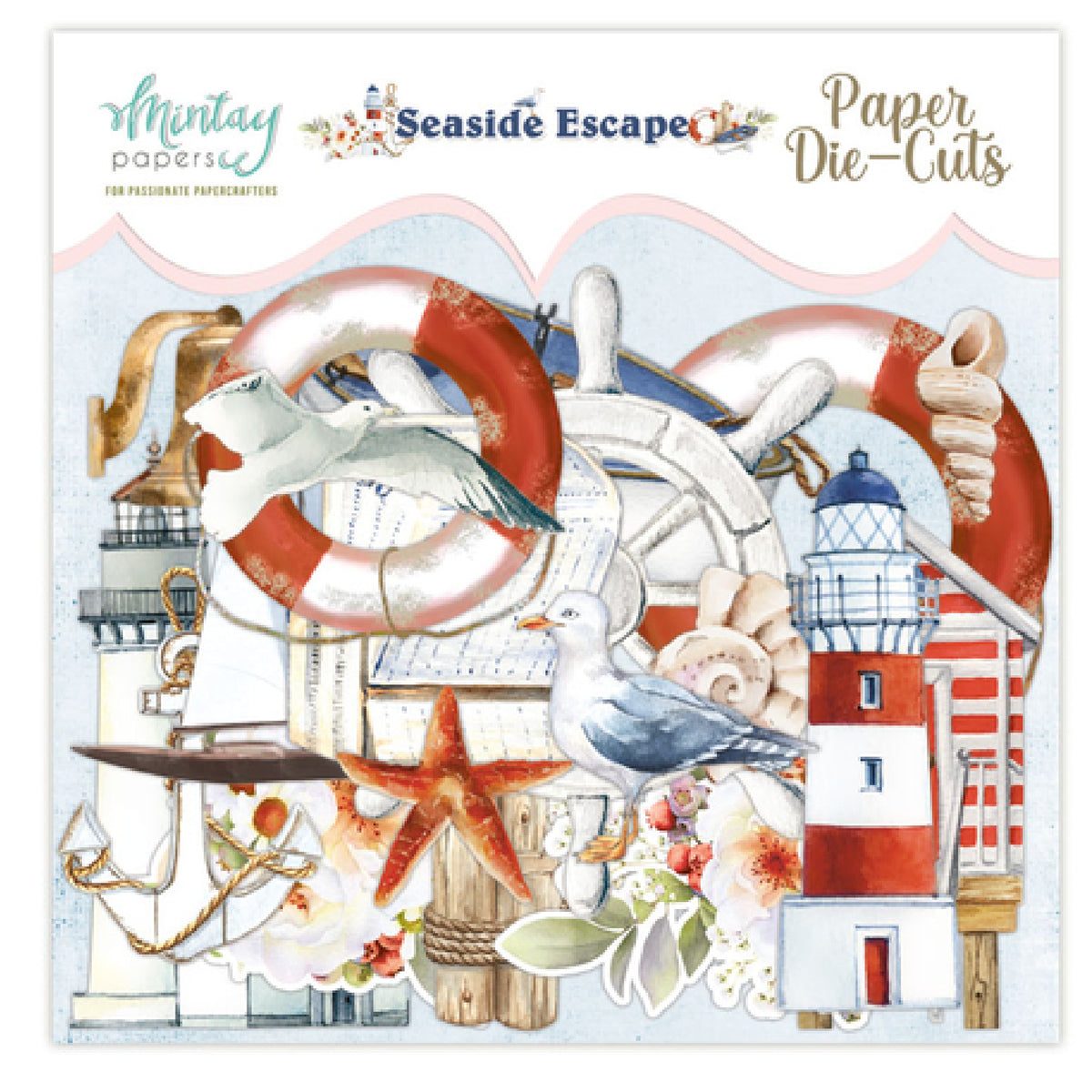 Mintay Seaside Escape 6 x 6 Paper Pad,Scrapbooking Paper,Card